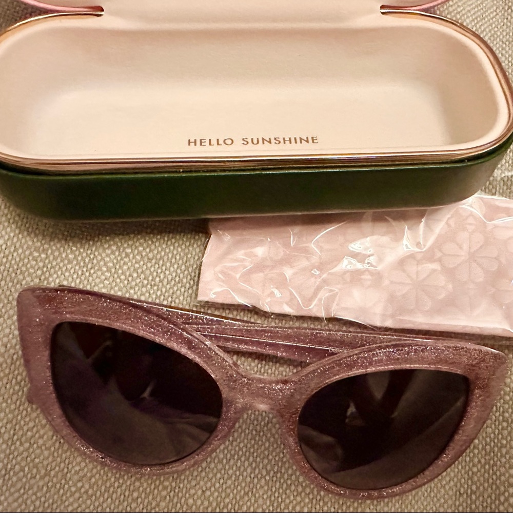 Kate Spade Pink Labrenda sunglasses - brand new - pink glitter
